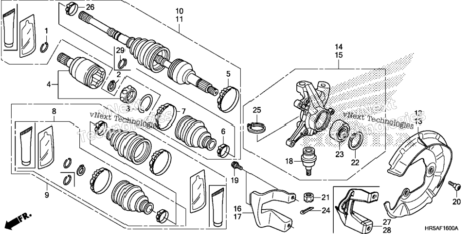 Front Knuckle@Front Drive Shaft