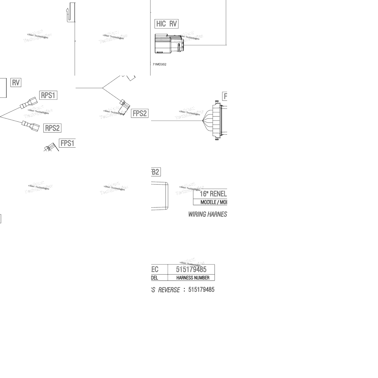 Electric - Reverse Wiring Harness - 515179485
