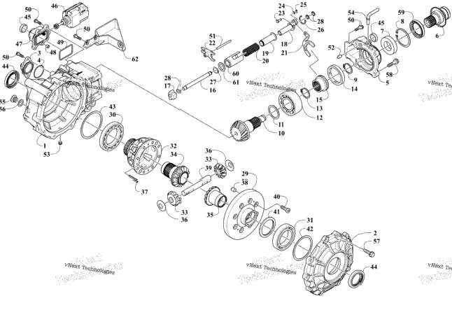 Front Drive Gearcase Assembly