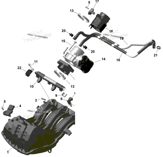 Rotax - Air Intake Manifold And Throttle Body