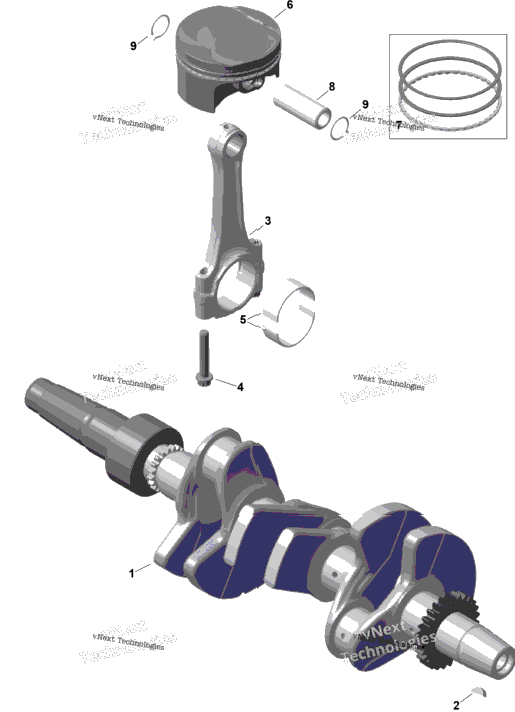 Rotax - Crankshaft And Pistons