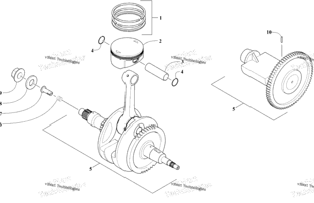 Piston And Crankshaft Assembly