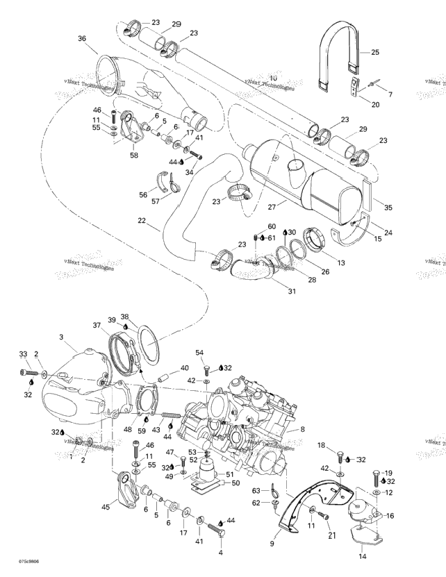 Engine Support And Muffler