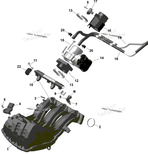 Rotax - Air Intake Manifold And Throttle Body