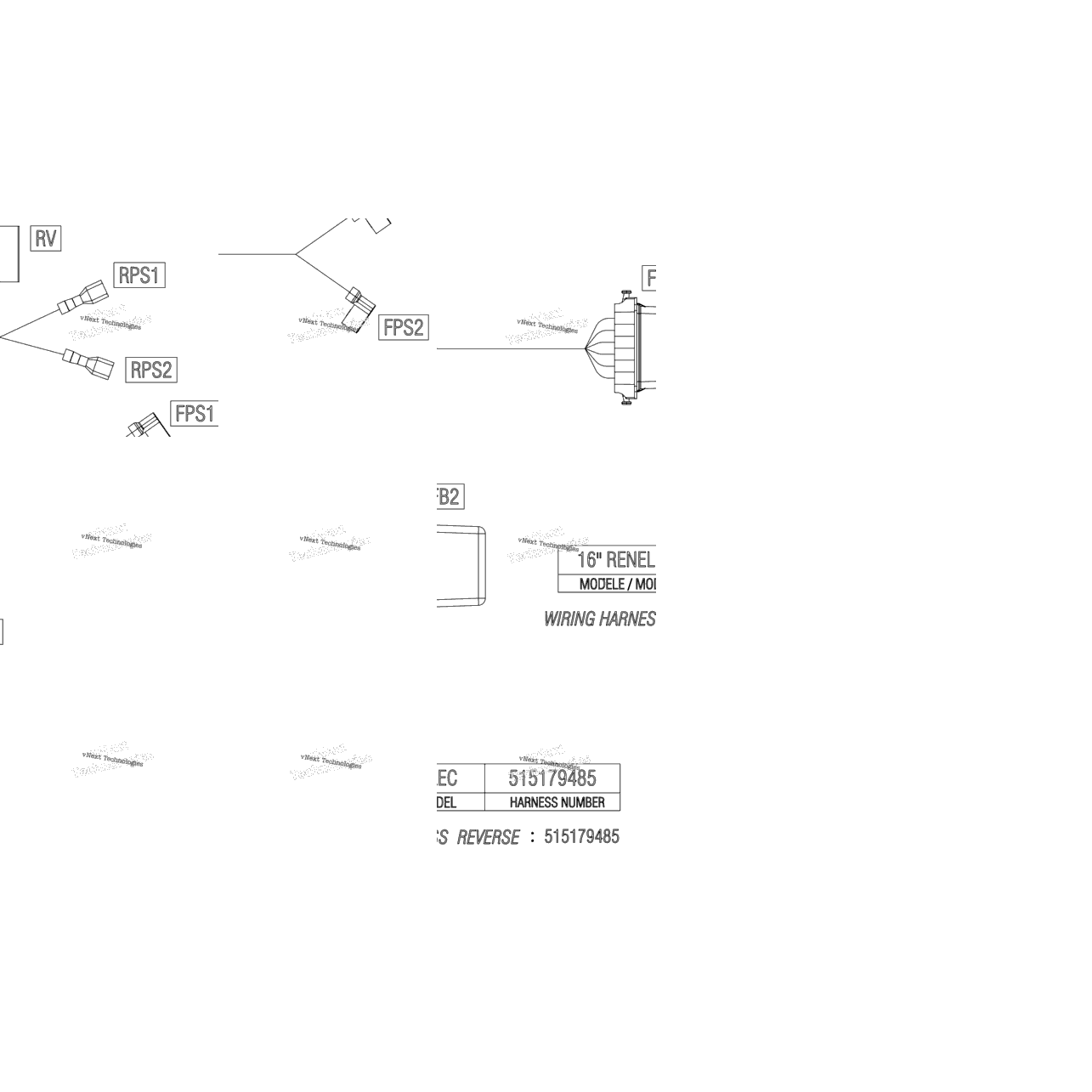Electric - Reverse Wiring Harness - 515179485