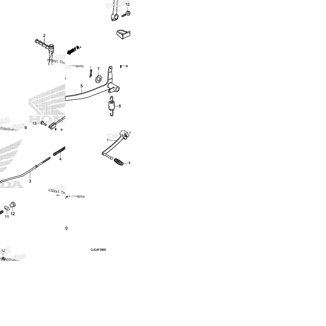 Brake Pedal@Kick Starter Arm