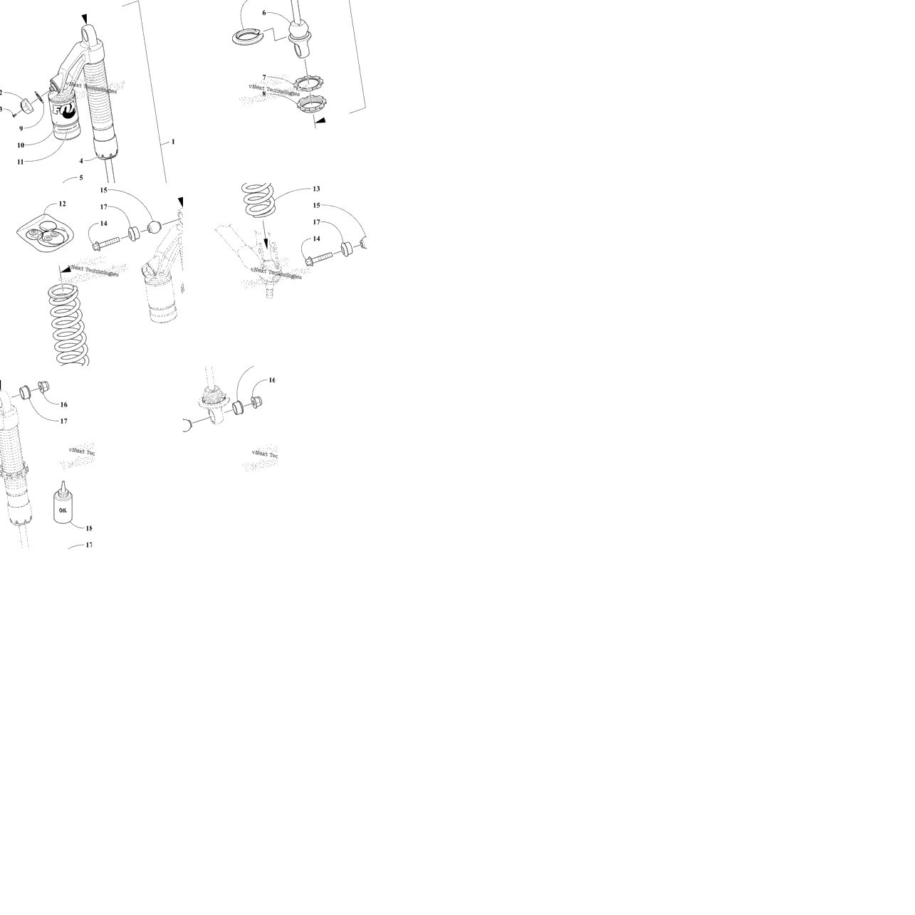 Front Suspension Shock Absorber Assembly