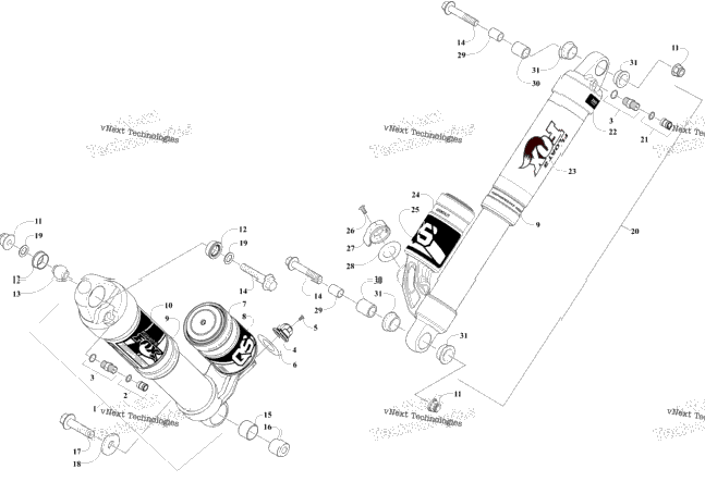 Rear Suspension Shock Absorbers