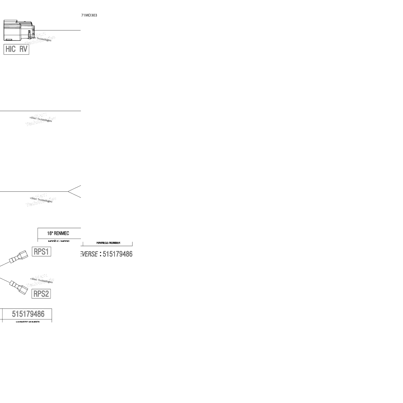 Electric - Reverse Wiring Harness - 515179486