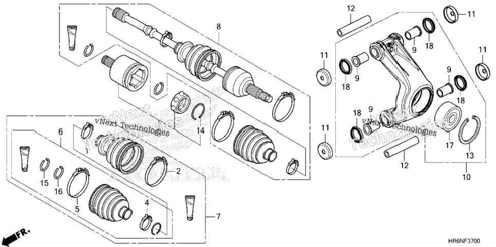 Rear Knuckle@Rear Drive Shaft