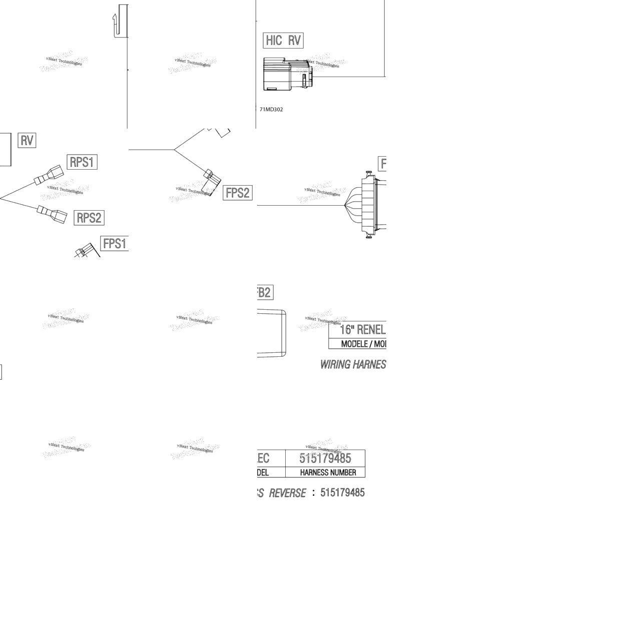Electric - Reverse Wiring Harness - 515179485