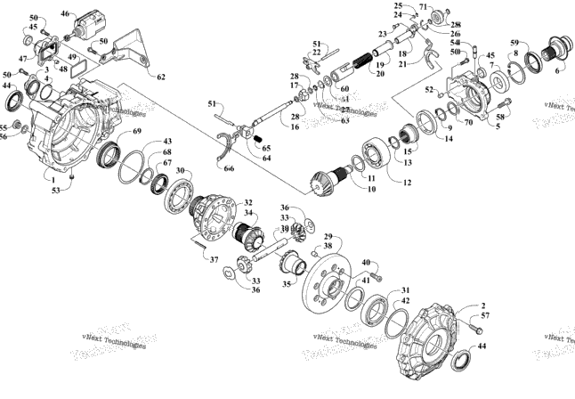 Front Drive Gearcase Assembly