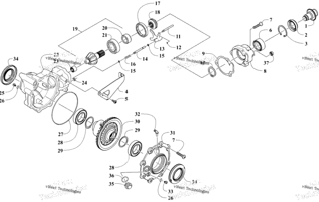 Front Drive Gearcase Assembly