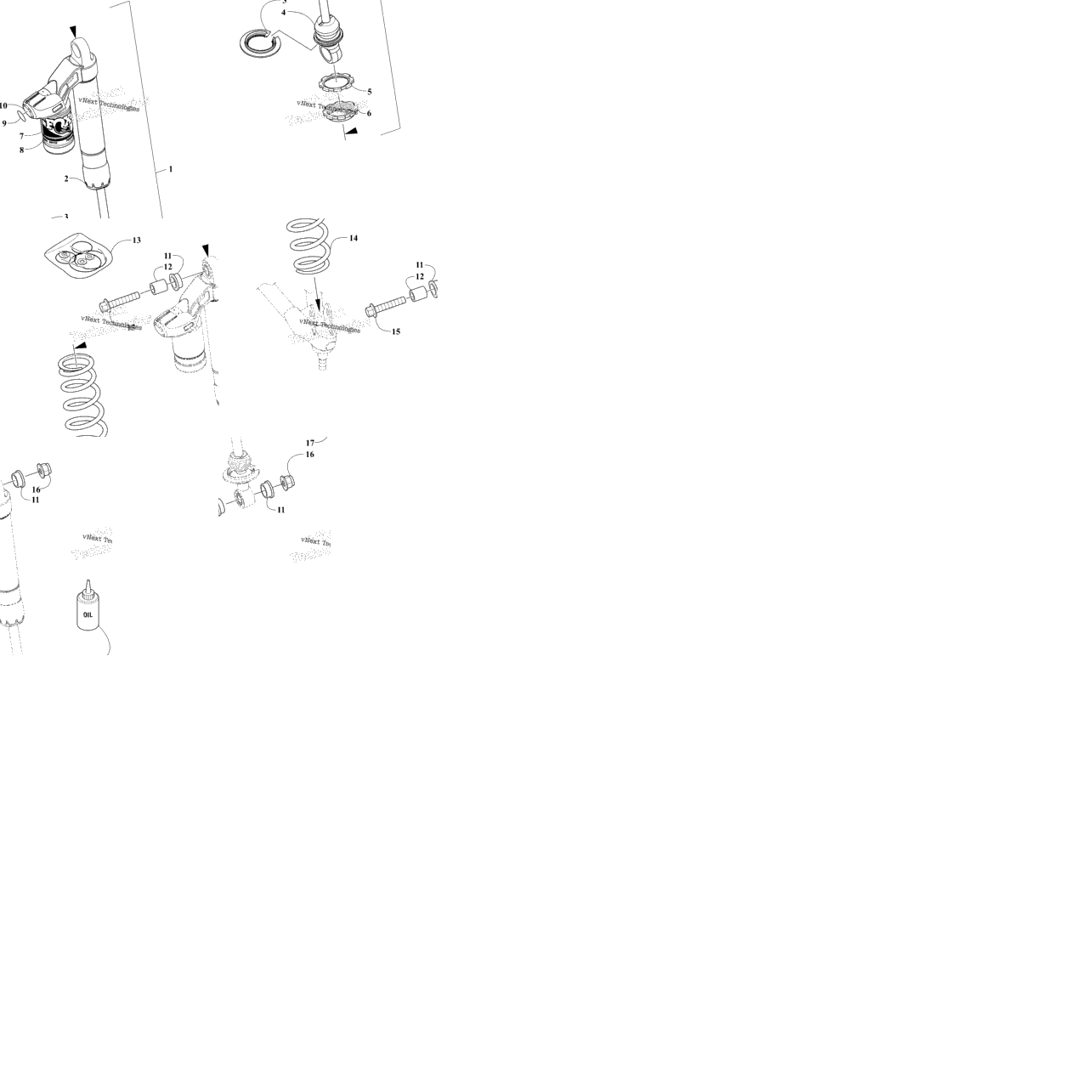 Front Suspension Shock Absorber Assembly