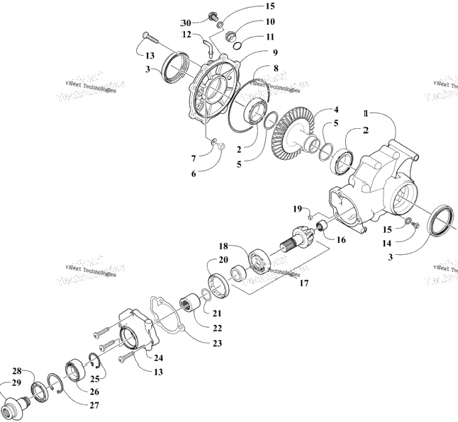 Rear Drive Gearcase Assembly