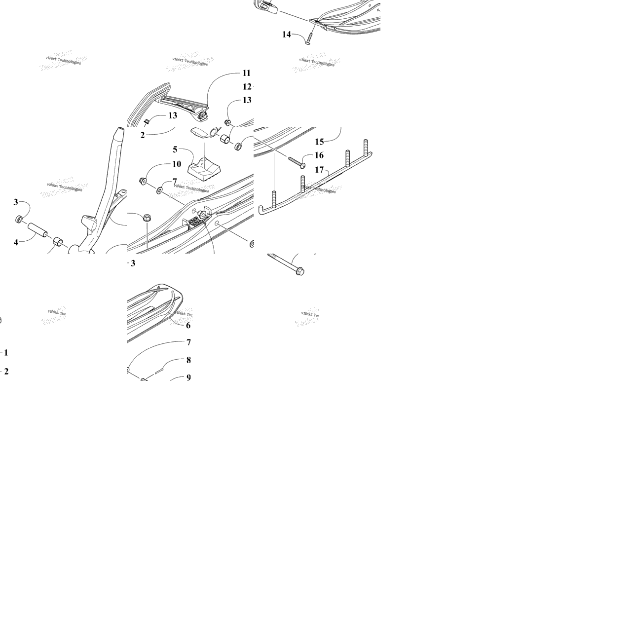 Ski And Spindle Assembly
