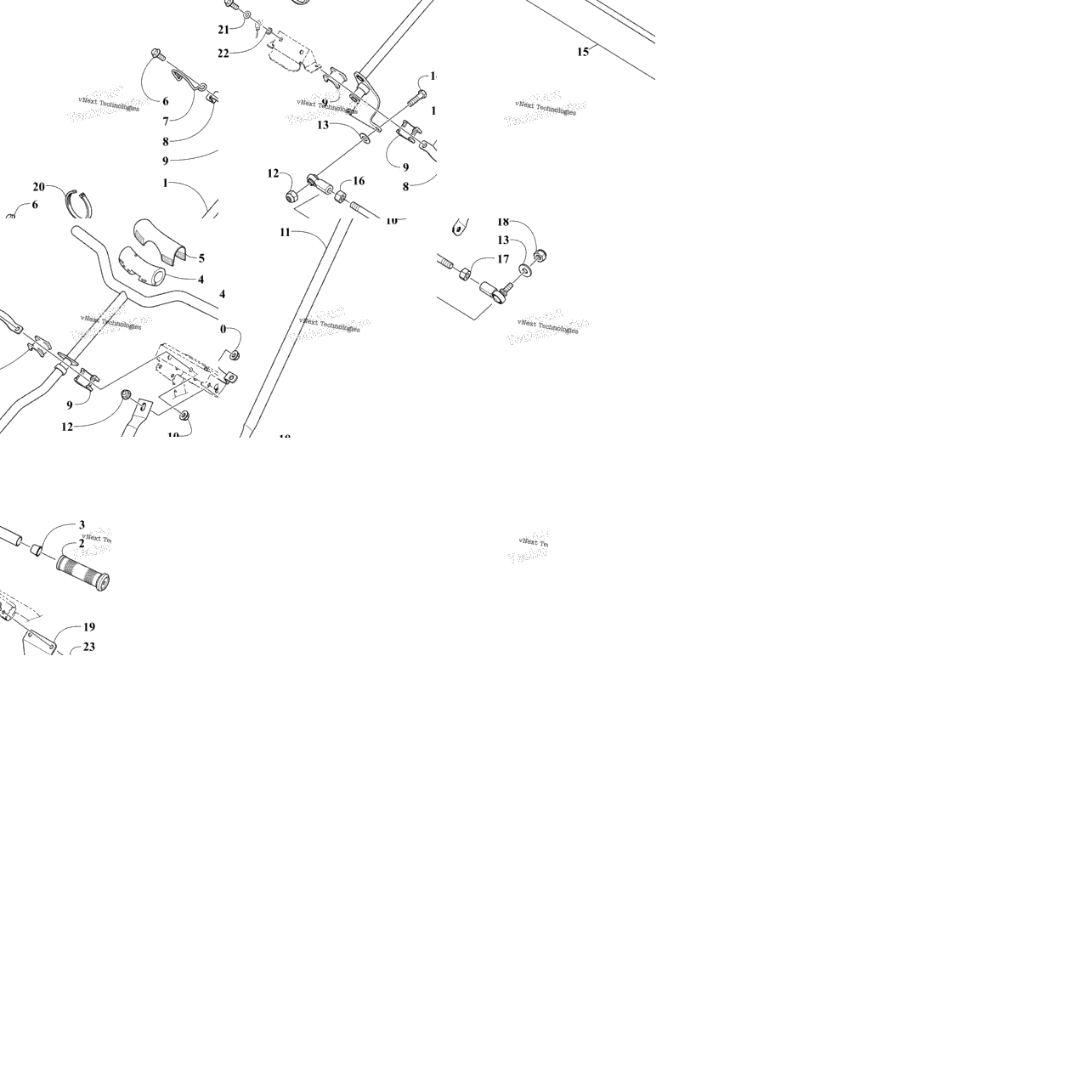 Steering Post And Tie Rod Assembly