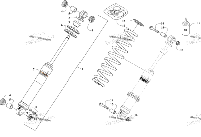 Rear Suspension Rear Arm Shock Absorber