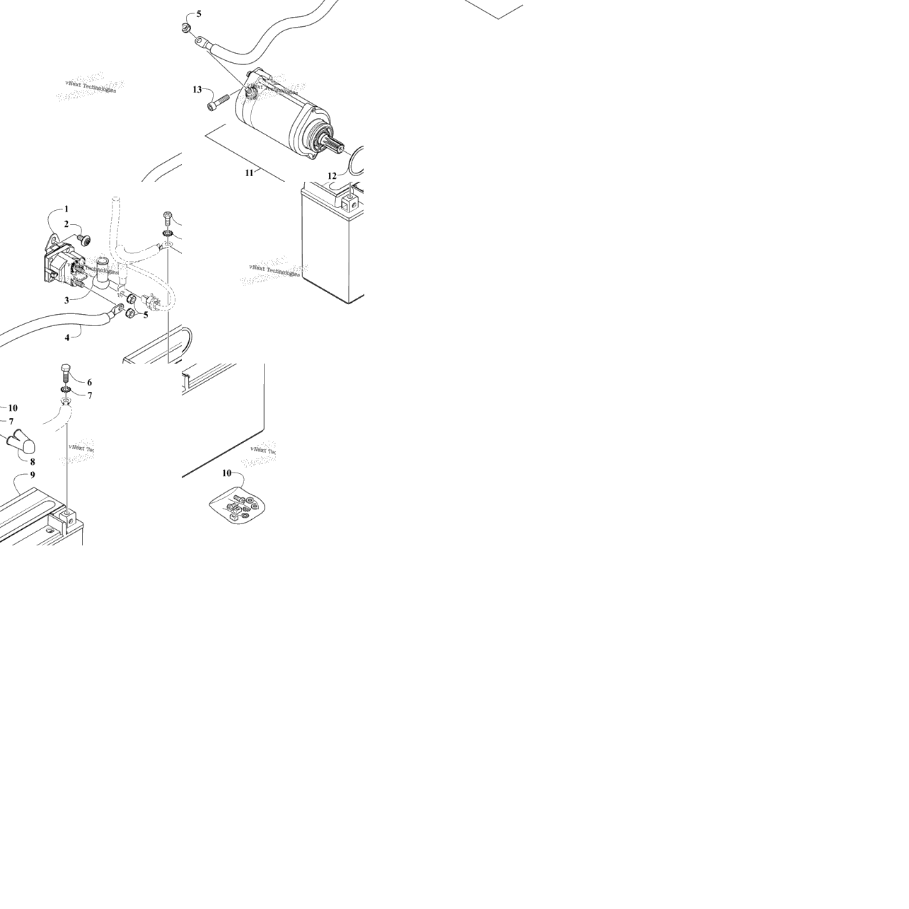 Battery And Starter Assembly