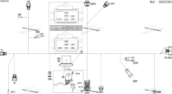 Electric - Main Harness - 515179406 - Model With Battery_12 Volt 3Ah