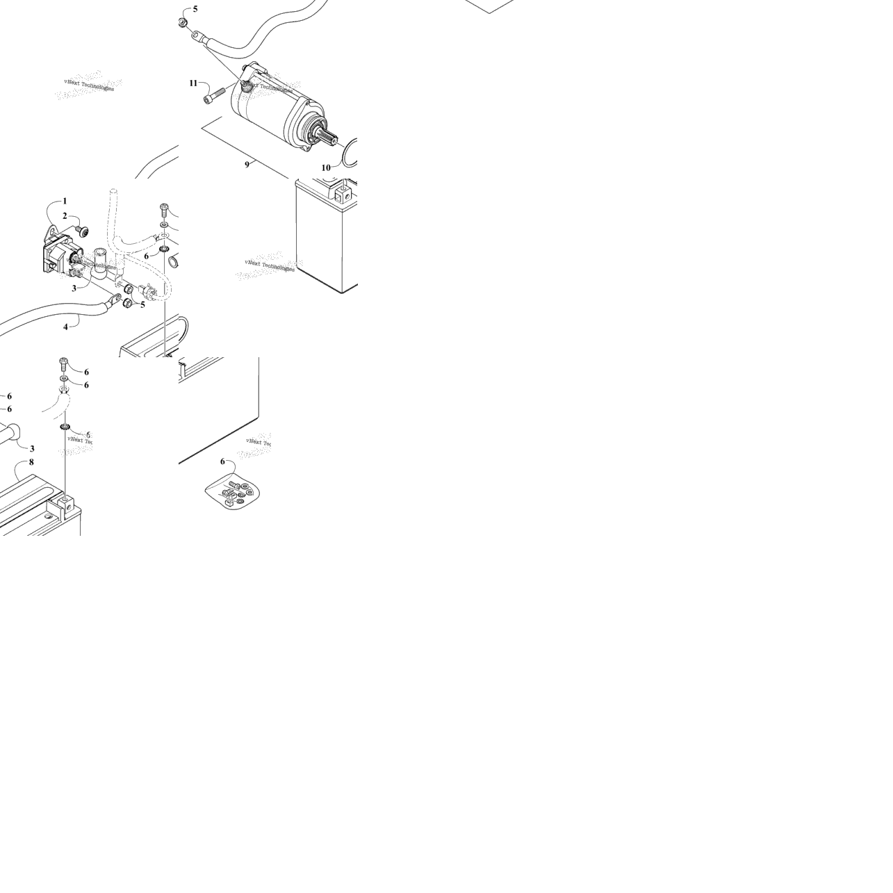 Battery And Starter Assembly