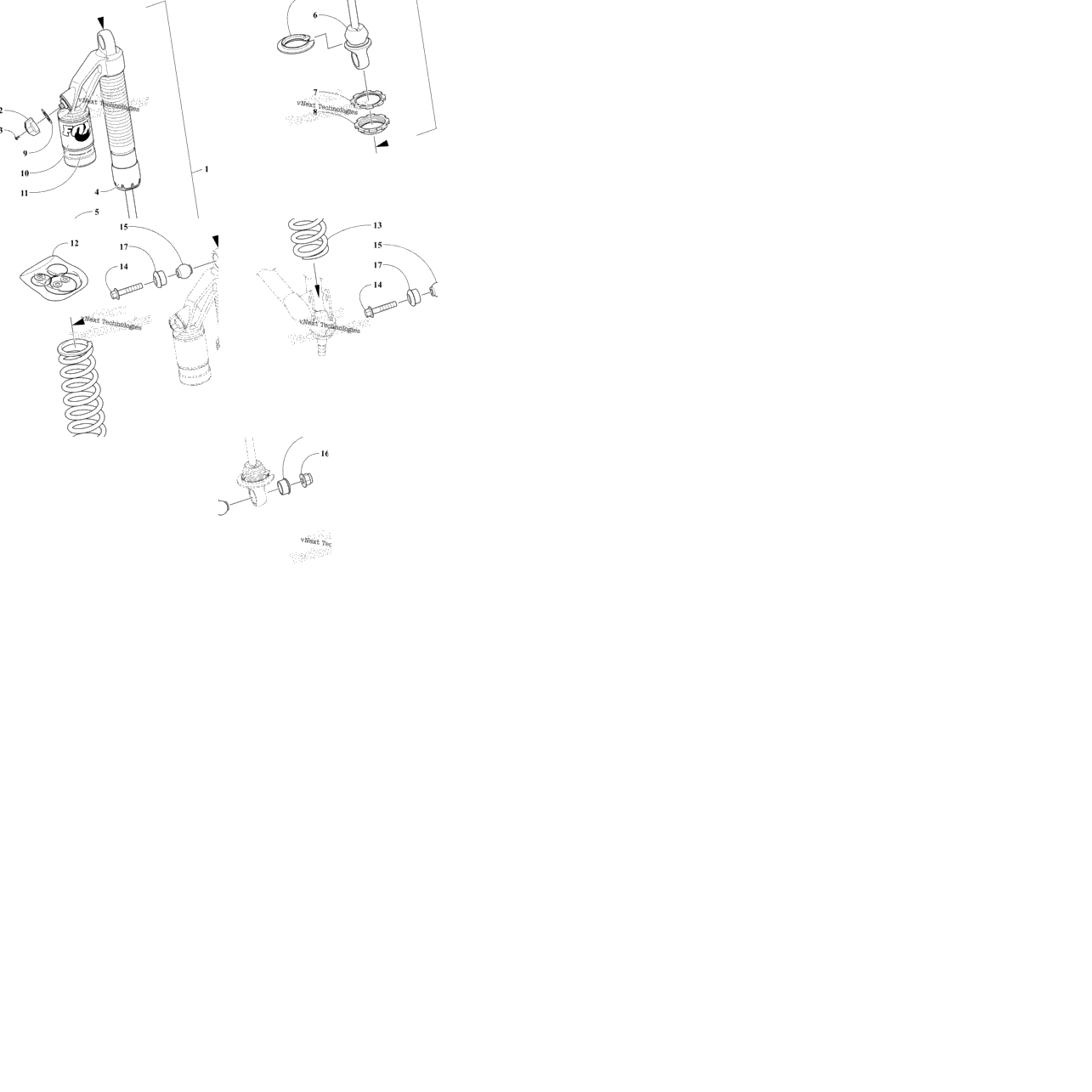 Front Suspension Shock Absorber Assembly