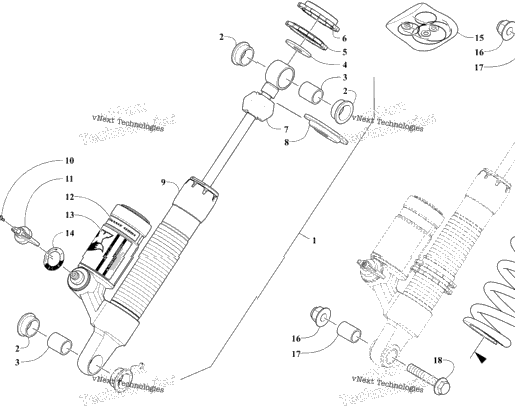 Rear Suspension Rear Arm Shock Absorber