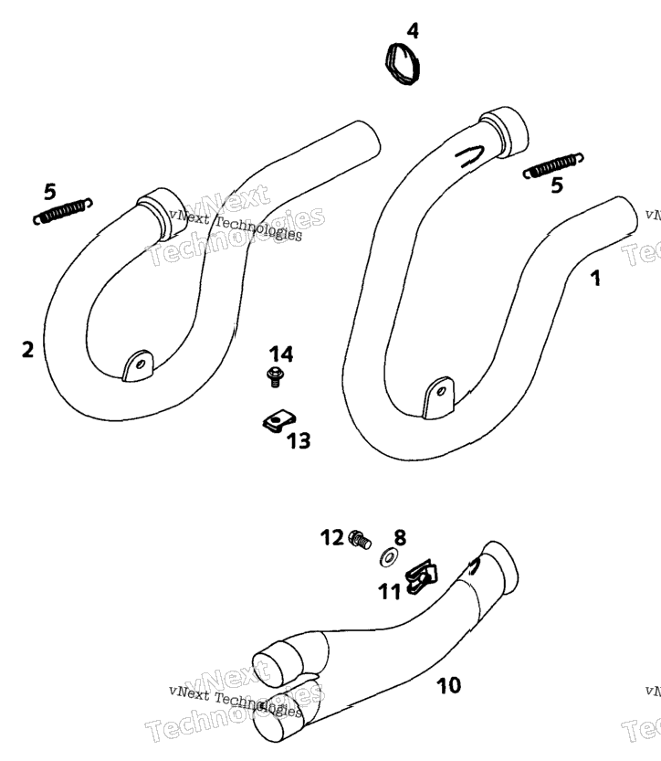 Exhaust Pipe, Interm. Tube