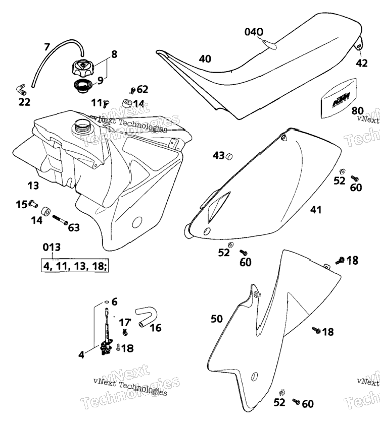 Tank, Seat, Cover