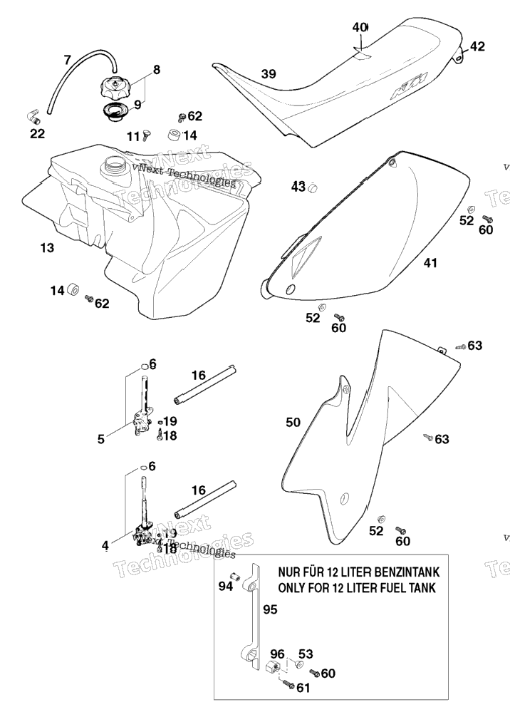 Tank, Seat, Cover