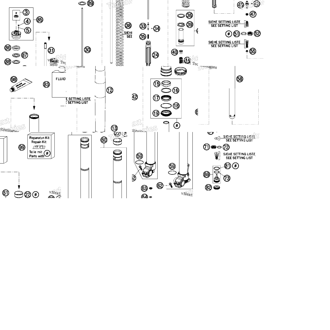 Front Fork Disassambled