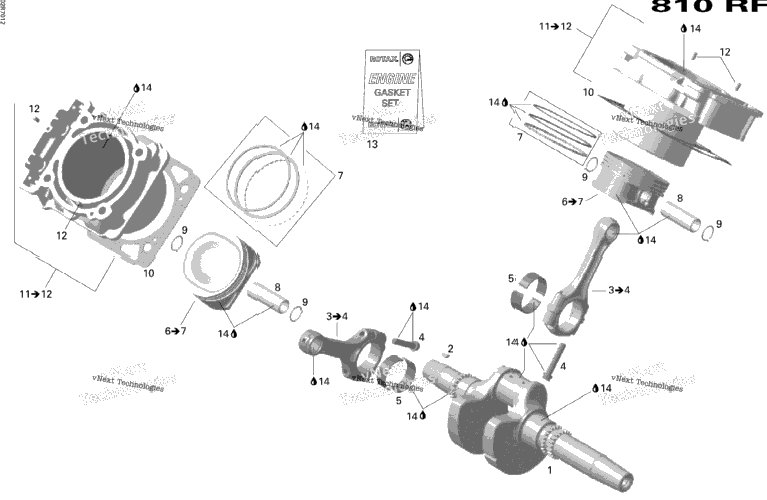 Crankshaft, Piston And Cylinder