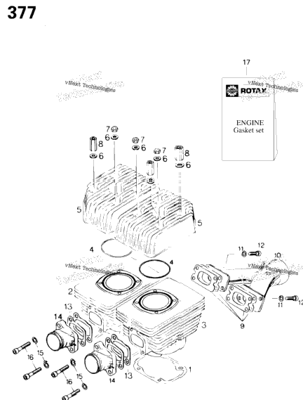 Cylinder And Exhaust Manifold 377