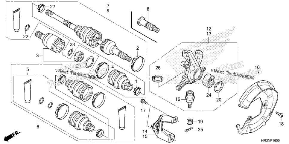 Front Knuckle@Driveshaft