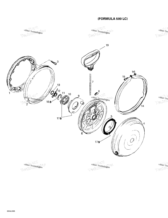Rewind Starter (Formula 500 Lc)