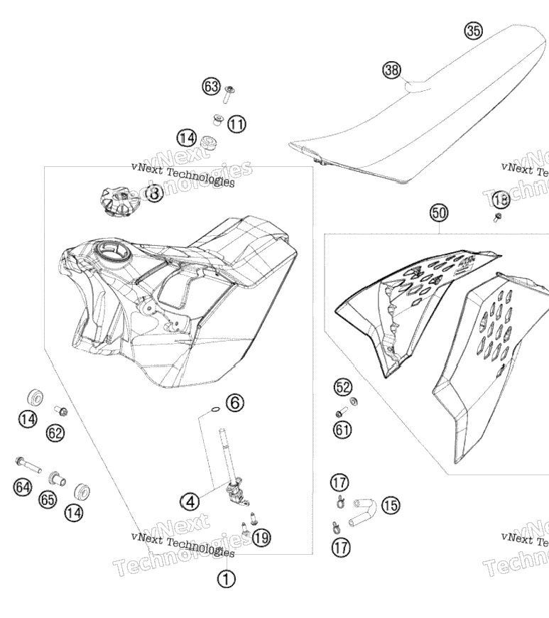 Tank, Seat, Cover