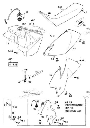 Tank, Seat, Cover