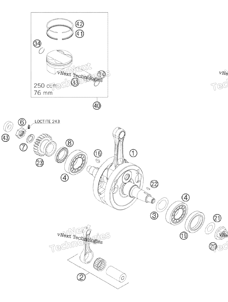 Crankshaft, Piston