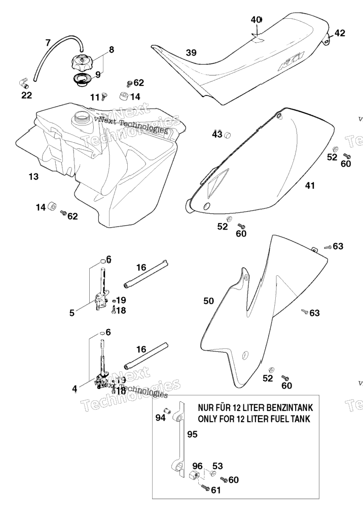 Tank, Seat, Cover