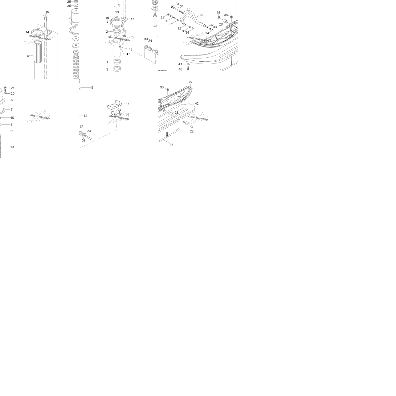Front Suspension And Ski Swt, 600 Wt