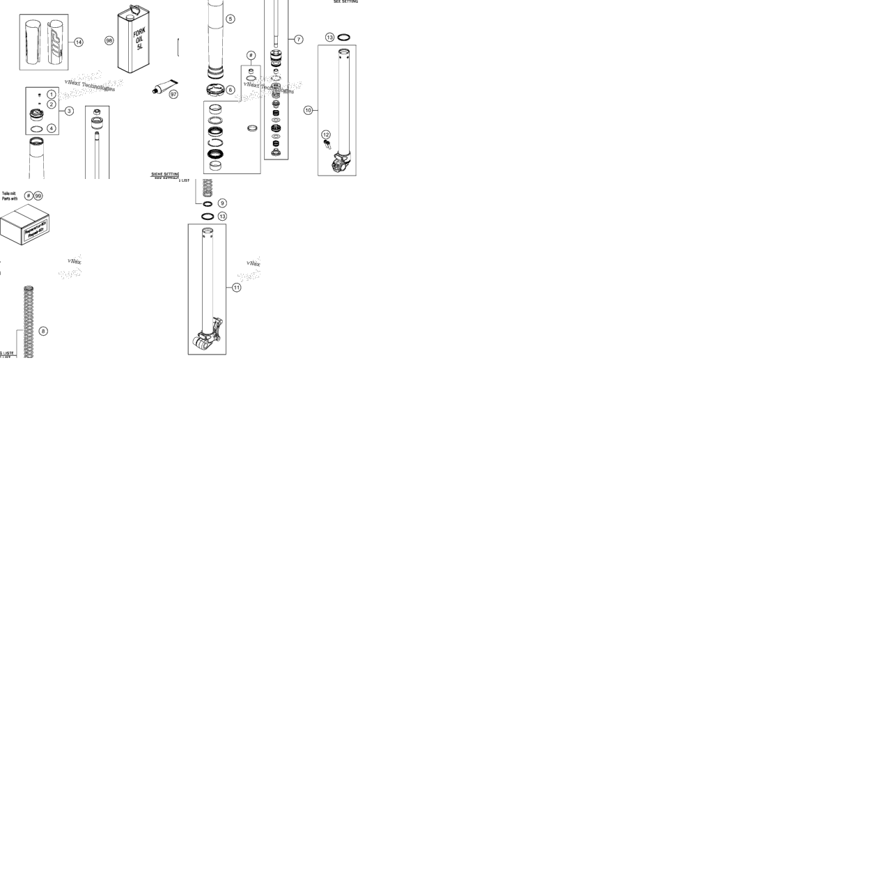 Front Fork Disassembled