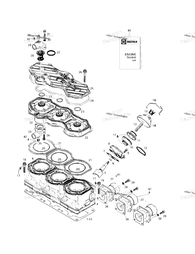Cylinder, Exhaust Manifold (599)