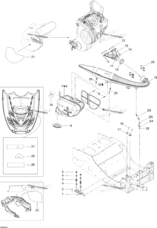 Exhaust System, Skandic 550F