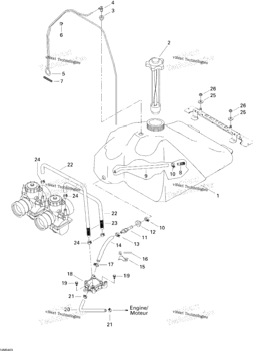 Fuel System Skandic 550F
