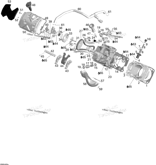 Cylinder And Cylinder Head - Front Side