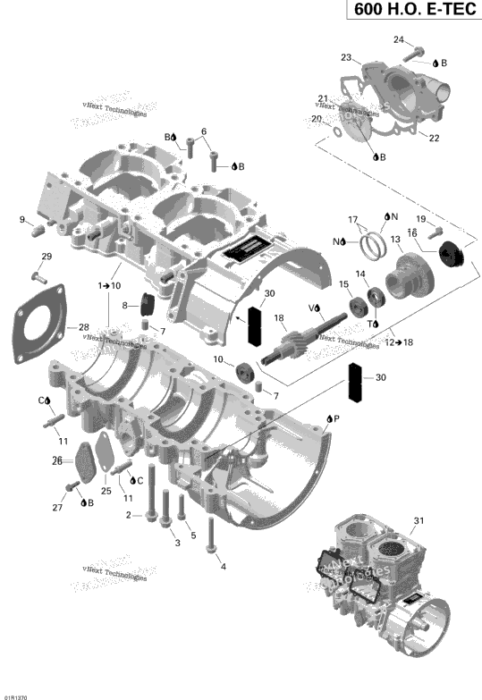 Crankcase And Water Pump