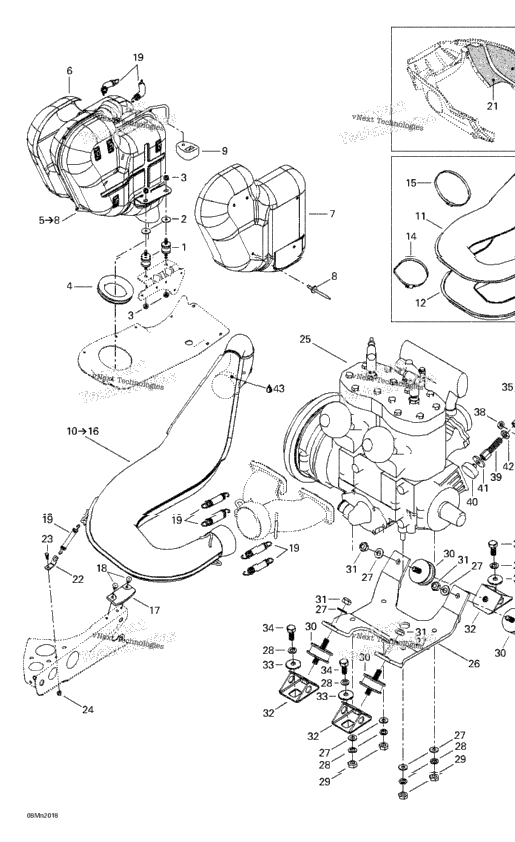Engine Support And Muffler