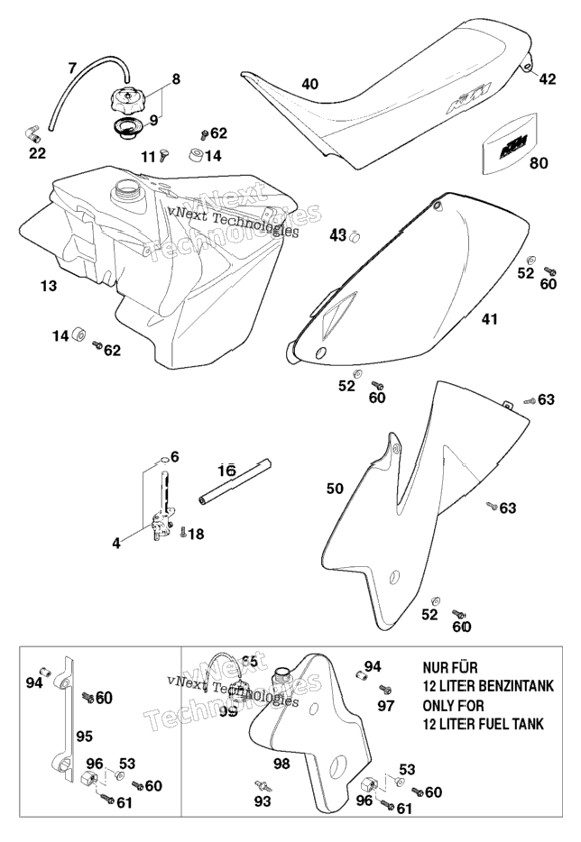 Tank, Seat, Cover