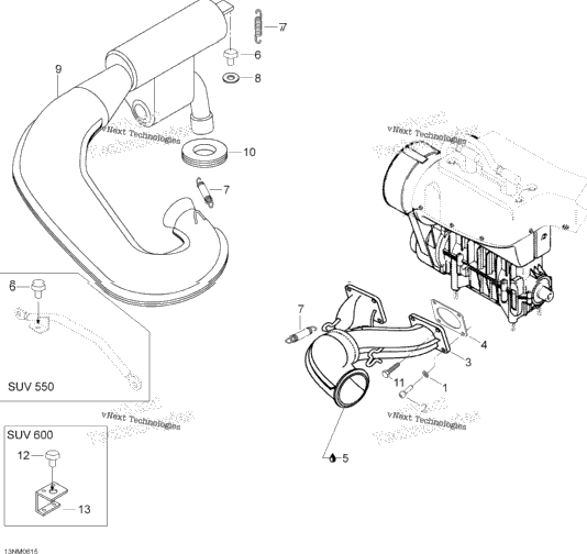 Exhaust System 550F Suv