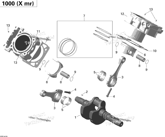 Crankshaft, Piston And Cylinder